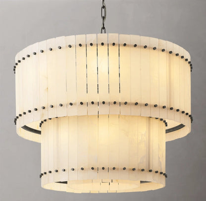 Verona Tiered Alabaster Cascade Chandelier