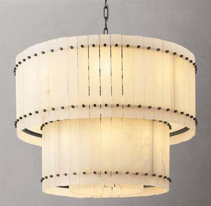 Verona Tiered Alabaster Cascade Chandelier