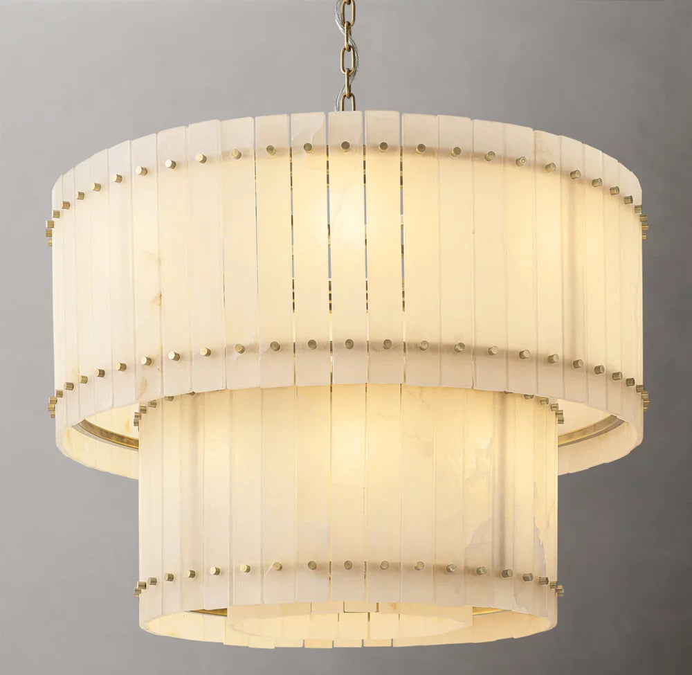 Verona Tiered Alabaster Cascade Chandelier