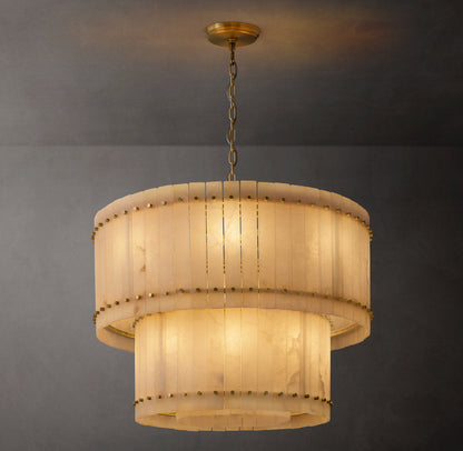 Verona Tiered Alabaster Cascade Chandelier