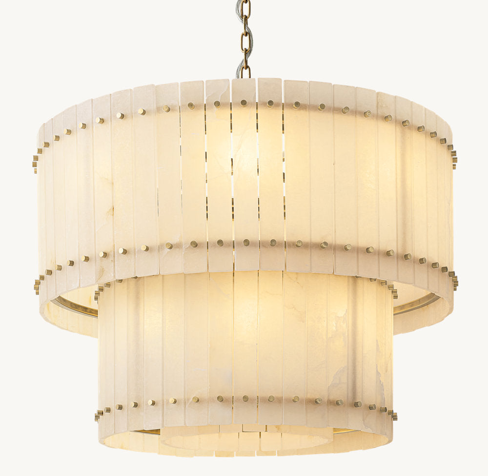 Verona Tiered Alabaster Cascade Chandelier