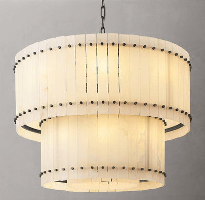 Verona Tiered Alabaster Cascade Chandelier