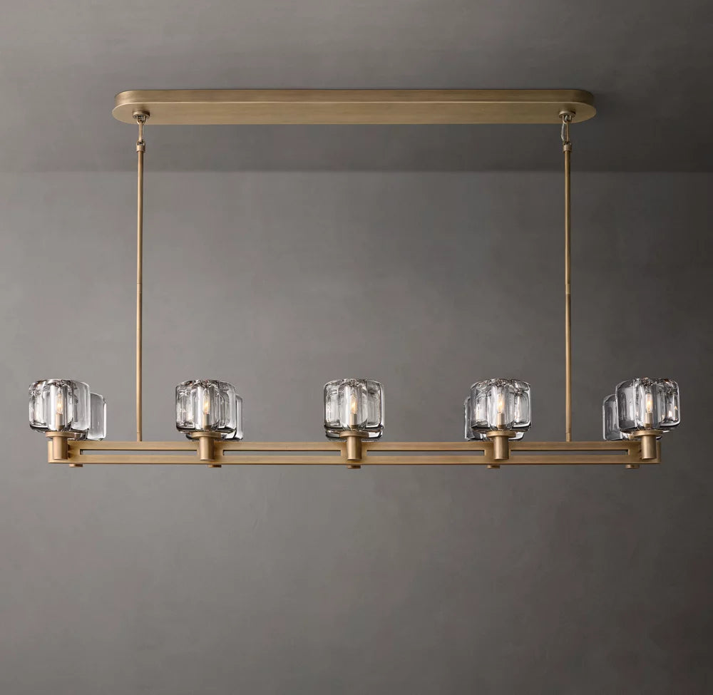 Verreline Double-Tier Crystal Chandelier