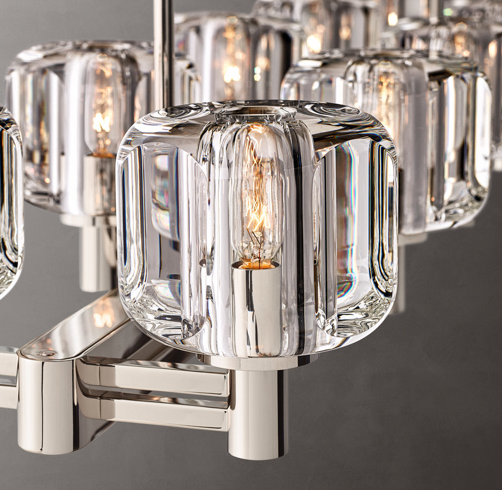 Verreline Double-Tier Crystal Chandelier