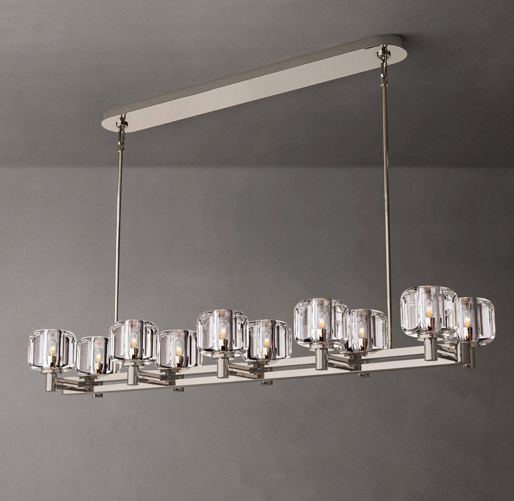 Verreline Double-Tier Crystal Chandelier