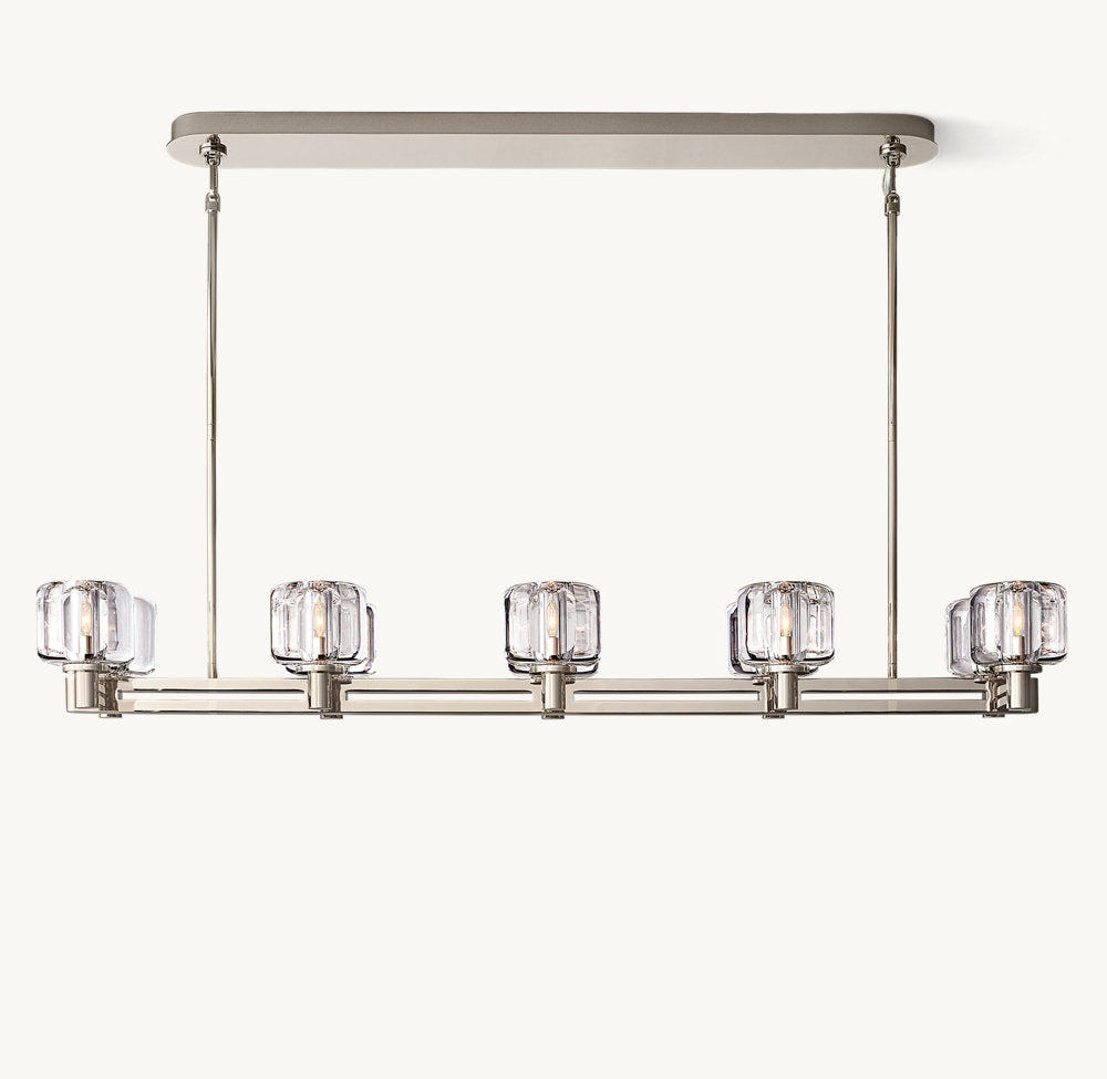 Verreline Double-Tier Crystal Chandelier