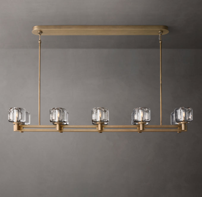 Verreline Double-Tier Crystal Chandelier