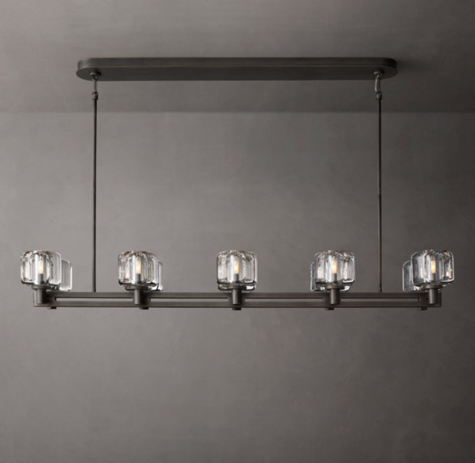 Verreline Double-Tier Crystal Chandelier