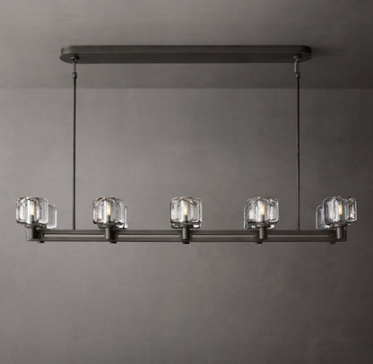 Verreline Double-Tier Crystal Chandelier