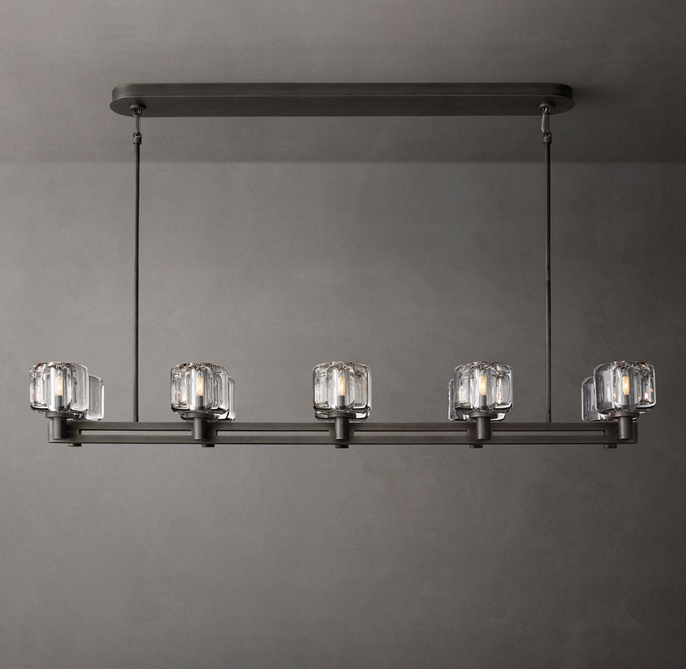 Verreline Double-Tier Crystal Chandelier