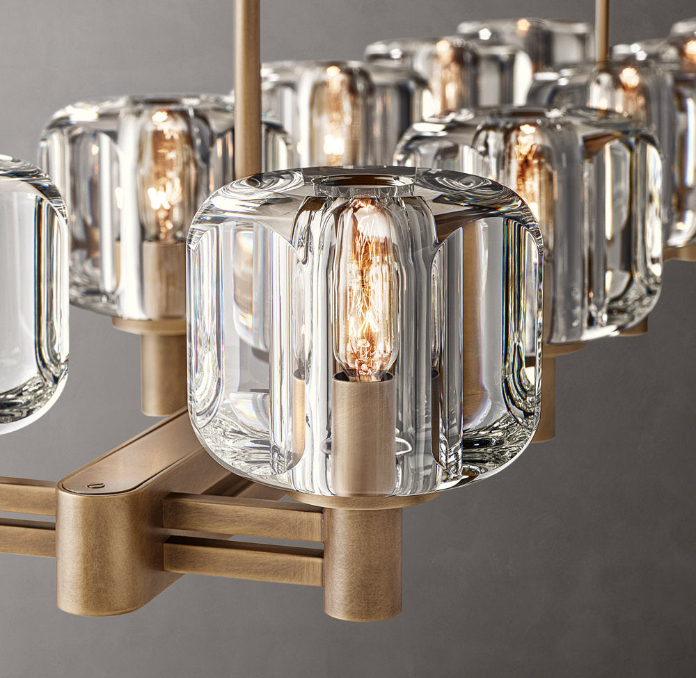 Verreline Double-Tier Crystal Chandelier