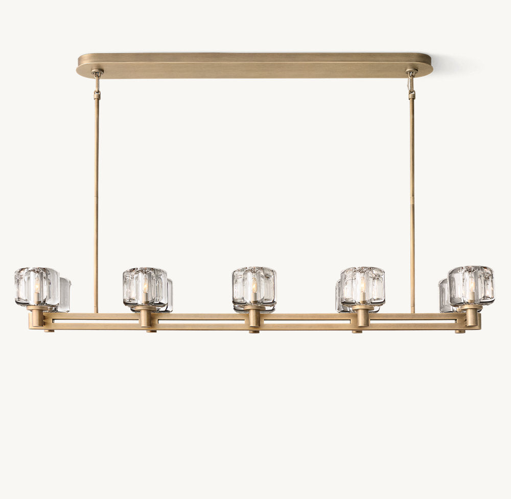 Verreline Double-Tier Crystal Chandelier