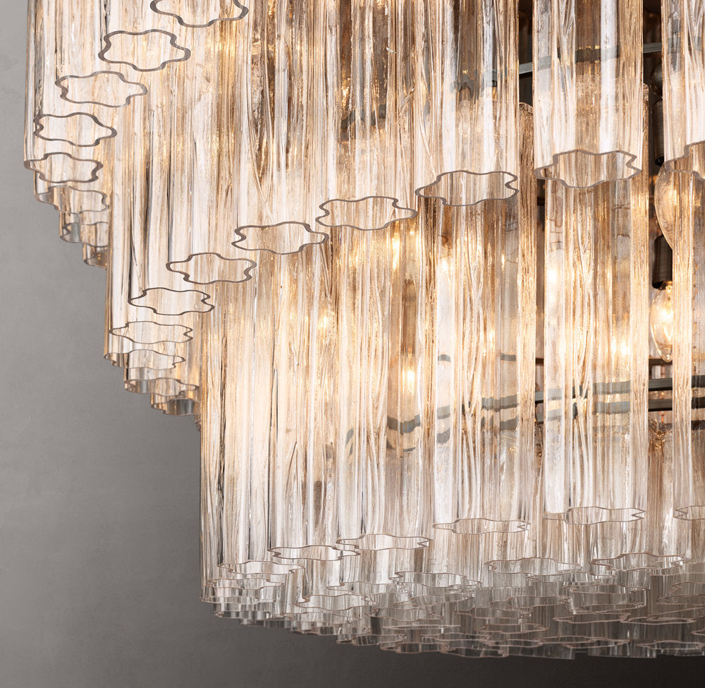 Vespera Three-Tier Glass Chandelier