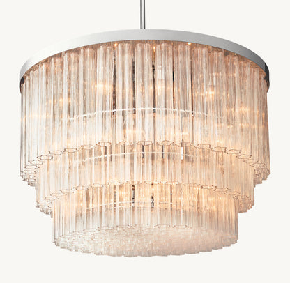 Vespera Three-Tier Glass Chandelier