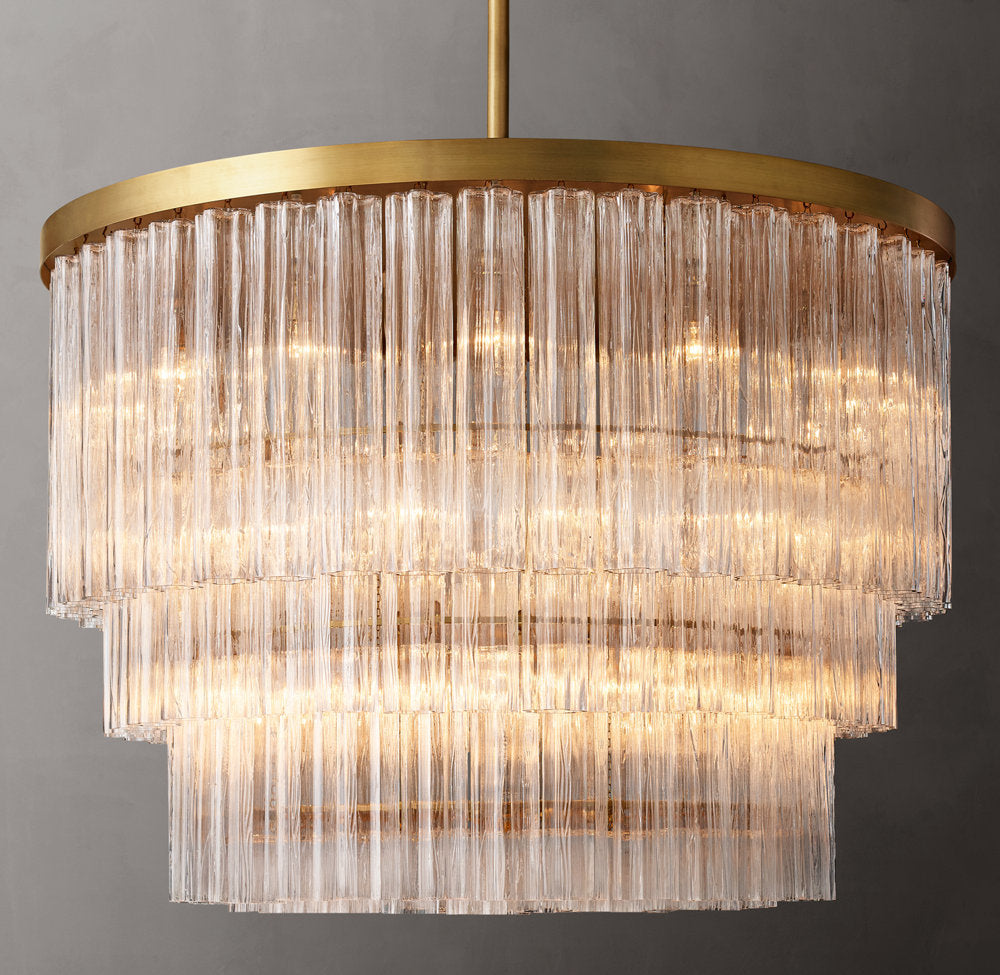 Vespera Three-Tier Glass Chandelier