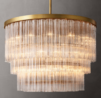 Vespera Three-Tier Glass Chandelier